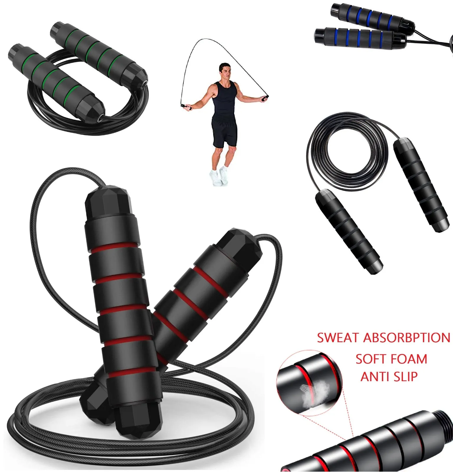 10 x Skipping Ropes Jump Rope Adjustable Fitness Cable Speed Bulk