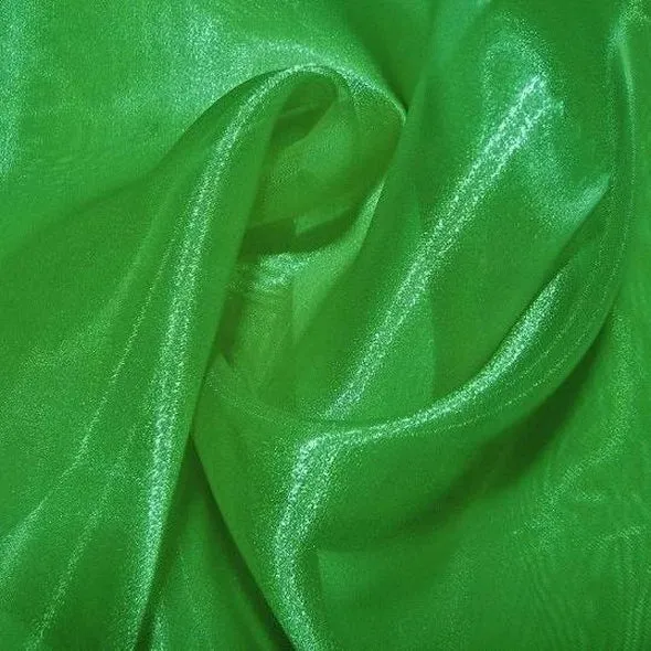 10pcs - Crystal Organza Table Runner 14"x108" - Green 1875