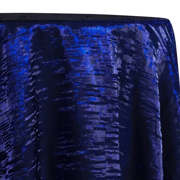 1pc - Crush Shimmer (Galaxy) Table Linen 132" Round - Royal 2