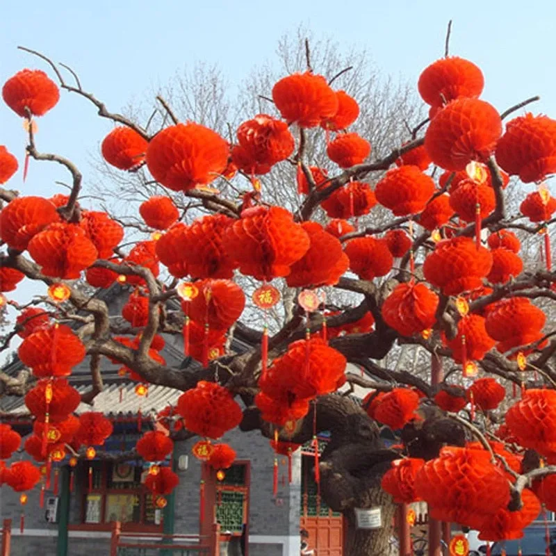 50 Pieces 6 Inch Traditional Chinese Red Lantern for Chinese Wedding