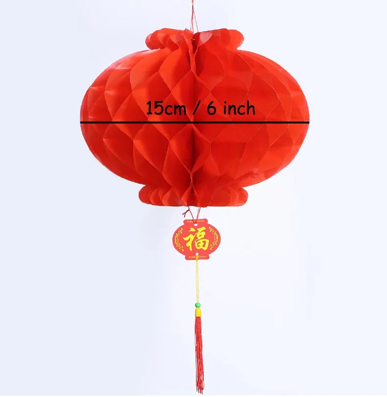 50 Pieces 6 Inch Traditional Chinese Red Lantern for Chinese Wedding