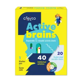 Active Brains(6-99 Years) | Erasable and Reusable Activity Mats