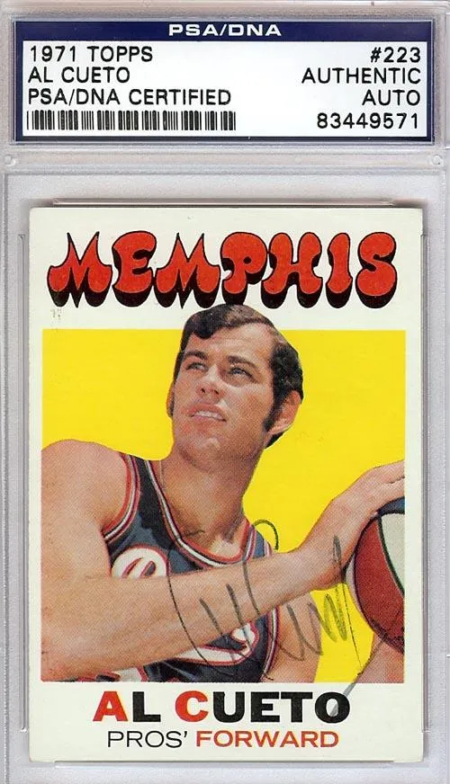 Al Cueto Autographed 1971 Topps Card #223 Memphis Pros PSA/DNA #83449571