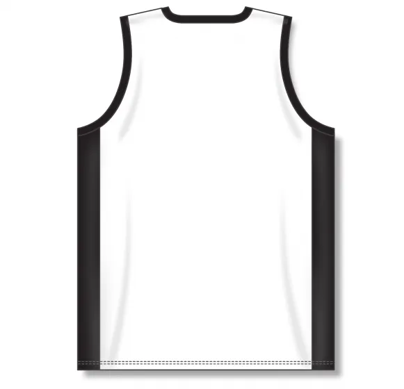 Athletic Knit (AK) B2115Y-222 Youth White/Black Pro Basketball Jersey