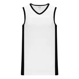 Athletic Knit (AK) B2115Y-222 Youth White/Black Pro Basketball Jersey