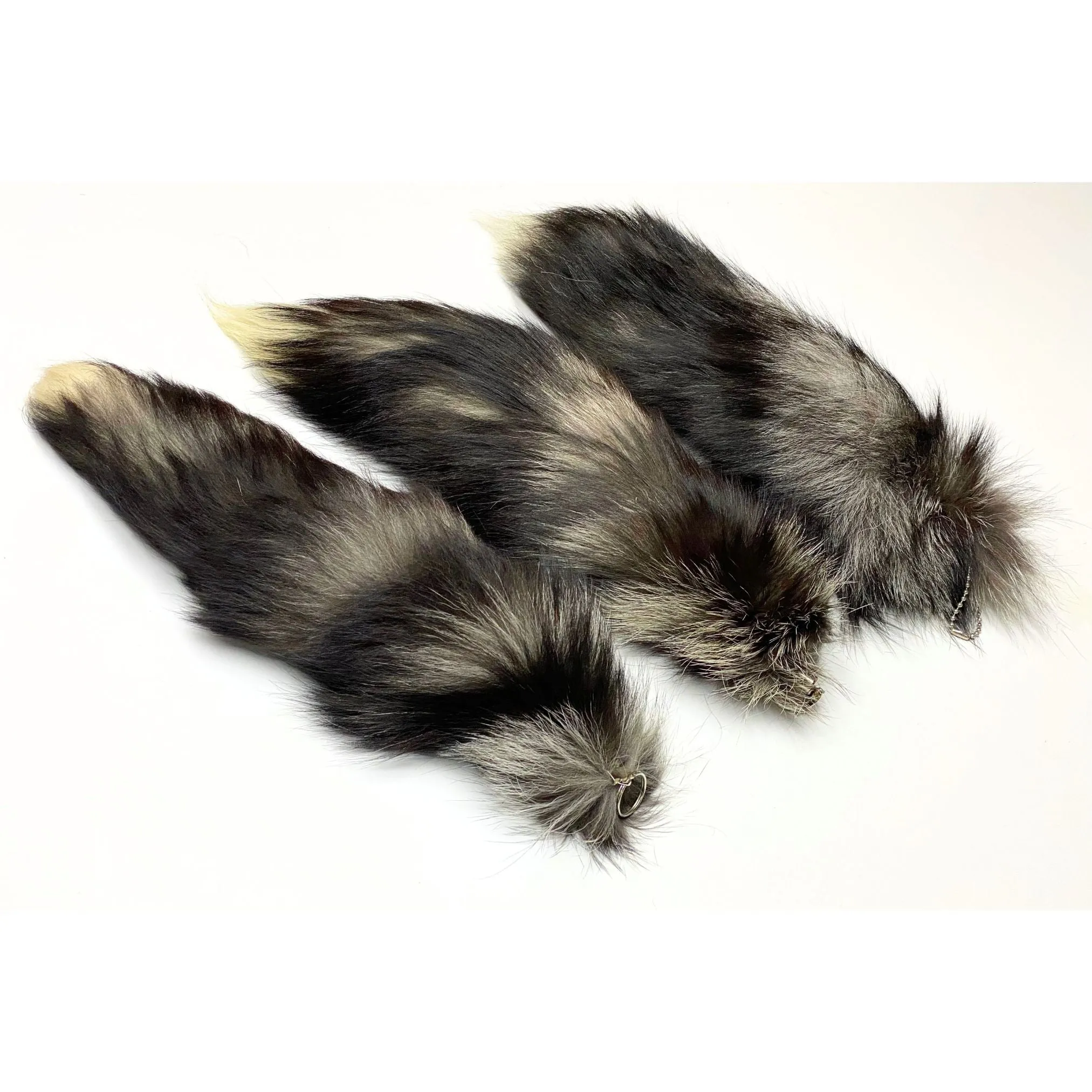 Authentic Large Silver Fox Tail - Genuine Fur Tail for Crafts and Costumes