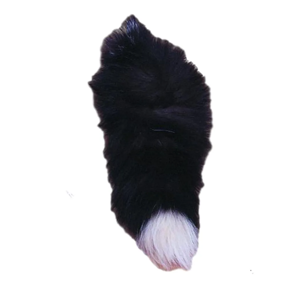 Authentic Large Silver Fox Tail - Genuine Fur Tail for Crafts and Costumes