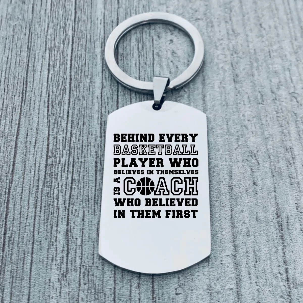 Basketball Coach Keychain - Behind Every Player