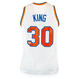 Bernard King Signed HOF 2013 Inscription New York White Basketball Jersey (Beckett)