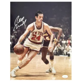 Bill Bradley Signed New York Pose 1 Basketball 11x14 Photo (JSA)