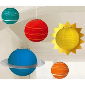 Blast Off Birthday Planets Paper Lanterns 5pk