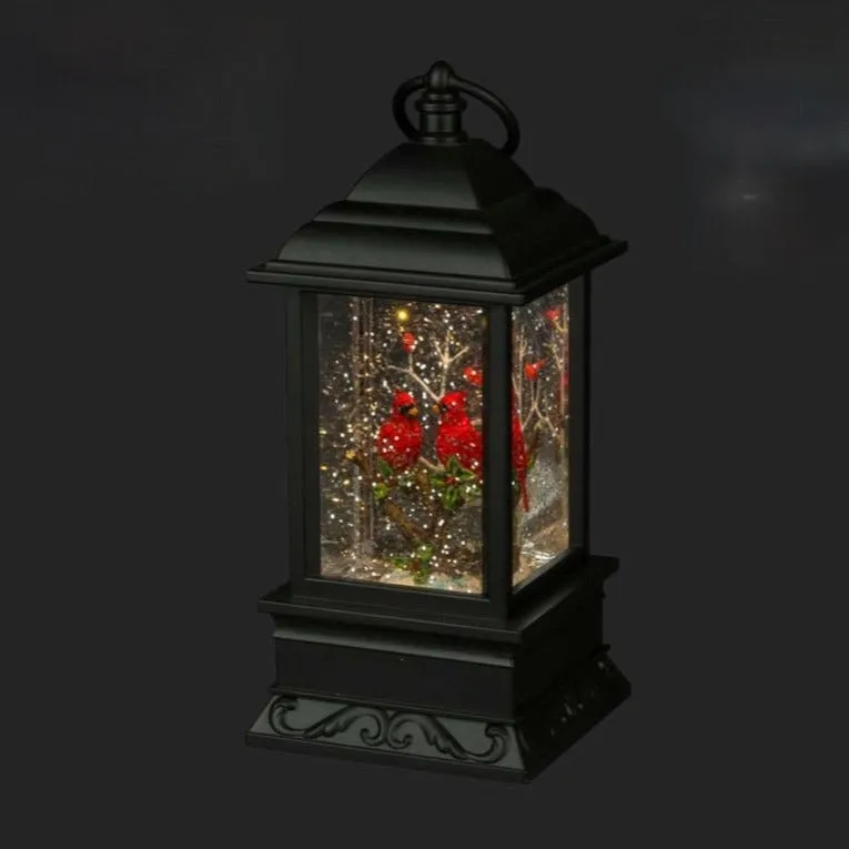 Cardinals in Black Perpetual Snow Lantern