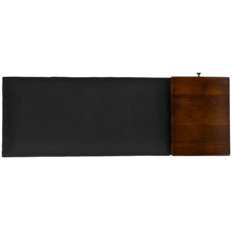 Castor Charcoal Fabric & Wood Seating Entryway Bench with Drawer - 100 cm