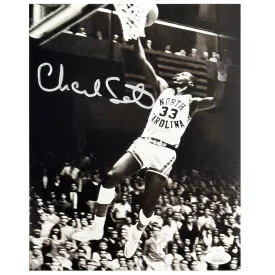 Charlie Scott Signed North Carolina College Pose 1 Basketball 8x10 Photo (JSA)