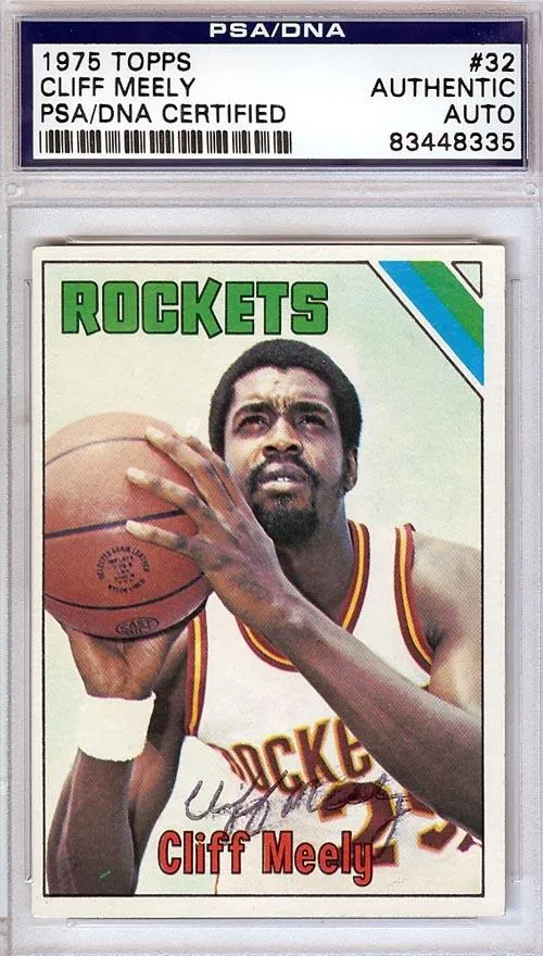 Cliff Meely Autographed 1975 Topps Card #32 Houston Rockets PSA/DNA #83448335