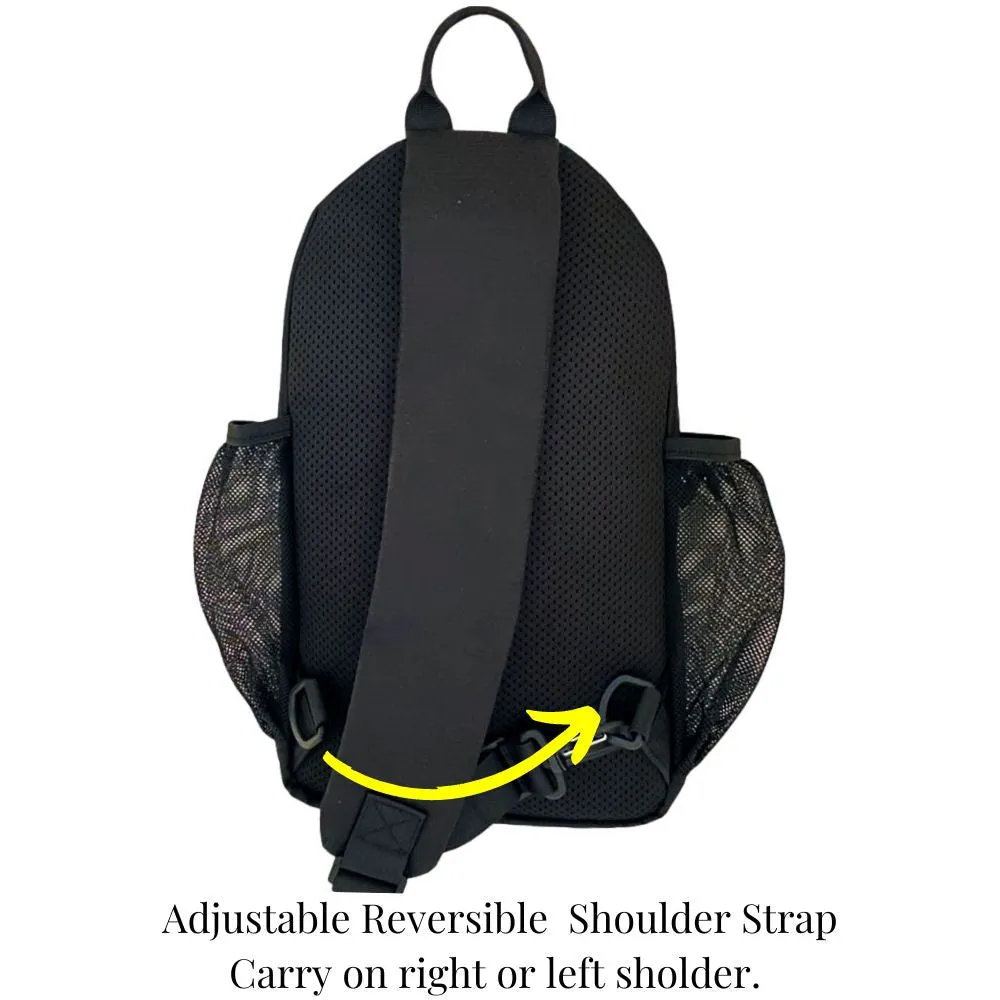 Diabetes Insulated Sling Backpacks- Black