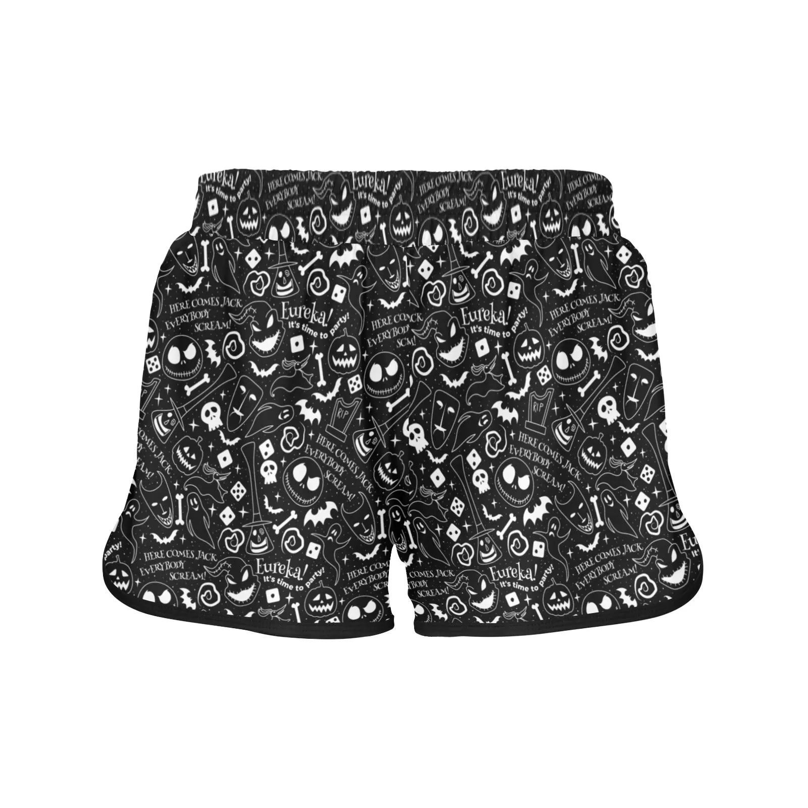 Disney Nightmare Before Christmas Everybody Scream Women's Athletic Sports Shorts