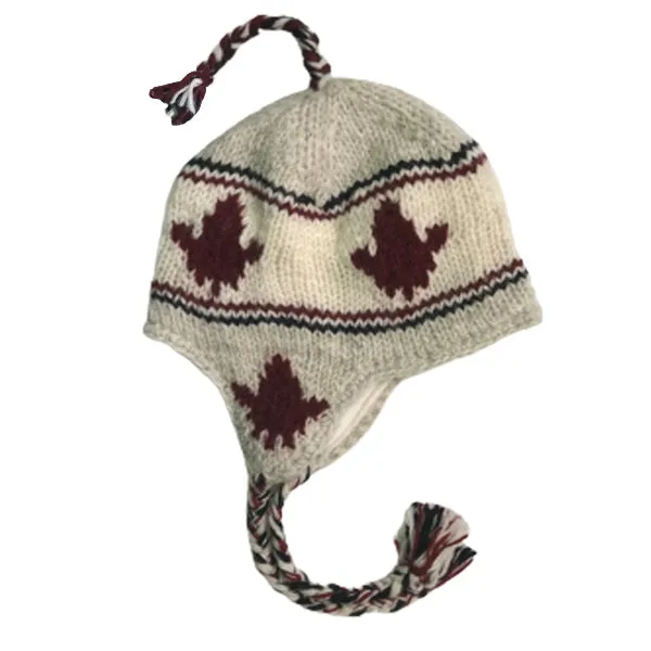 Earflap Hat for Kids. 100% Wool with Fleece Lining. Handmade in Nepal.