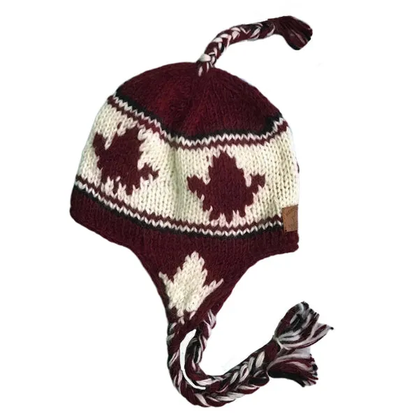 Earflap Hat for Kids. 100% Wool with Fleece Lining. Handmade in Nepal.