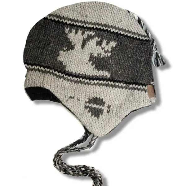 Earflap Hat for Kids. 100% Wool with Fleece Lining. Handmade in Nepal.