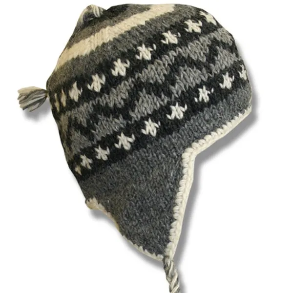 Earflap Hat for Kids. 100% Wool with Fleece Lining. Handmade in Nepal.