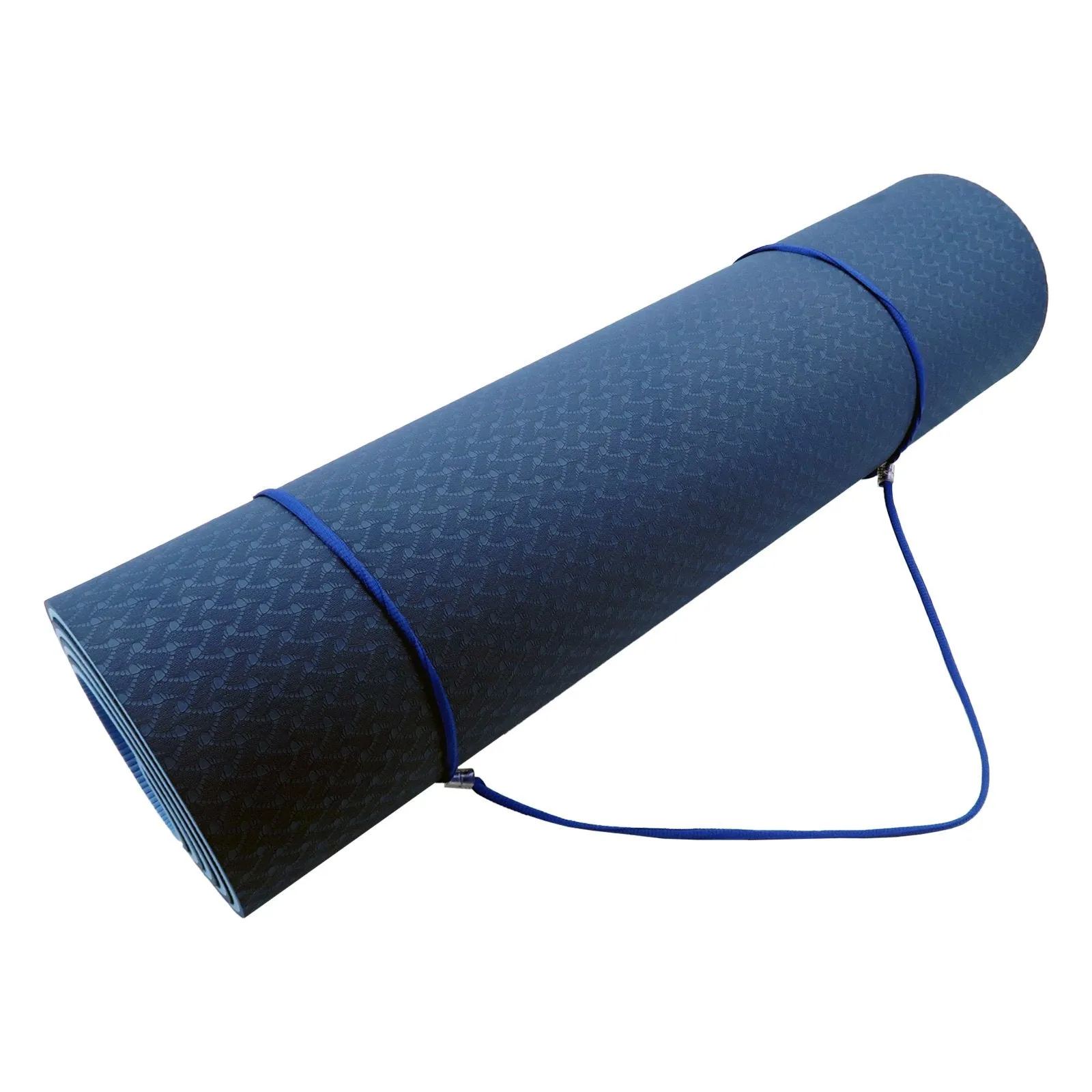 Eco-friendly 8mm TPE Yoga Mat, Non-slip, Dark Blue, Powertrain