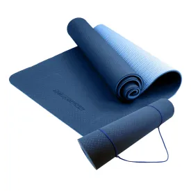 Eco-friendly 8mm TPE Yoga Mat, Non-slip, Dark Blue, Powertrain