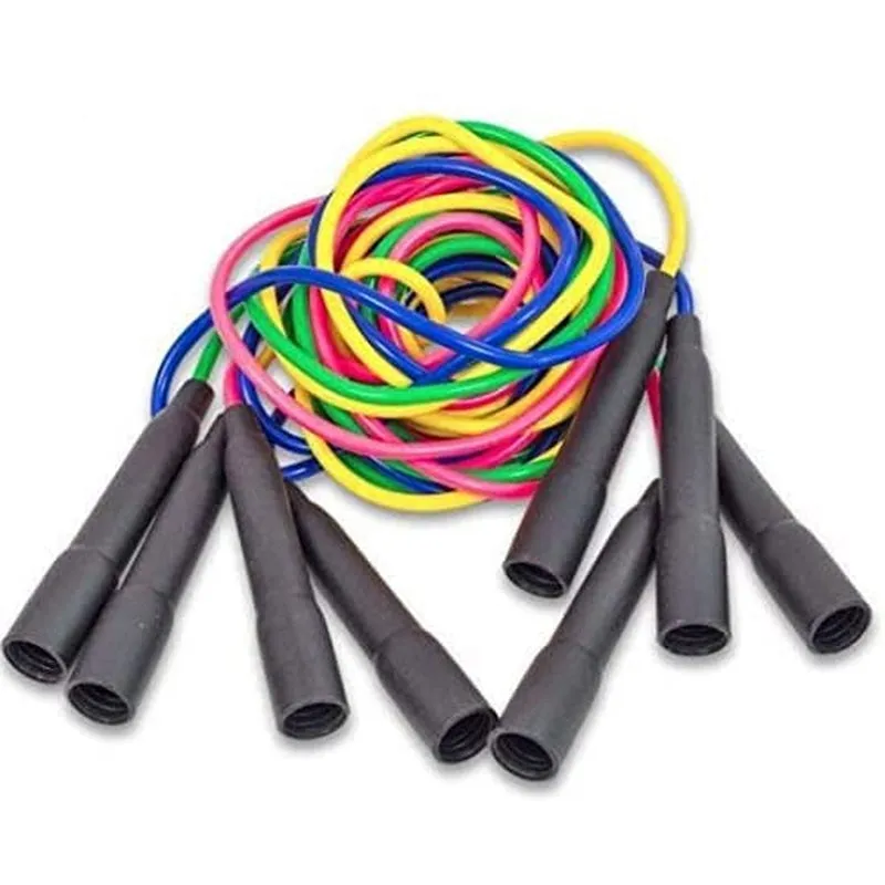 Fitfix Skipping Jump Rope (10 Feets) | Fitness Exercise Skipping Jump Rope (Pack of 3 Ropes) - Assorted Colours