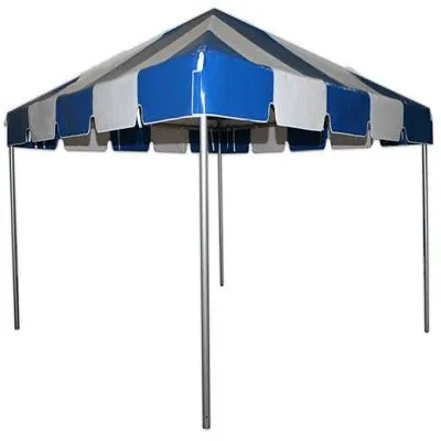 Frame Tent - 10' x 10' Blue / White Stripe