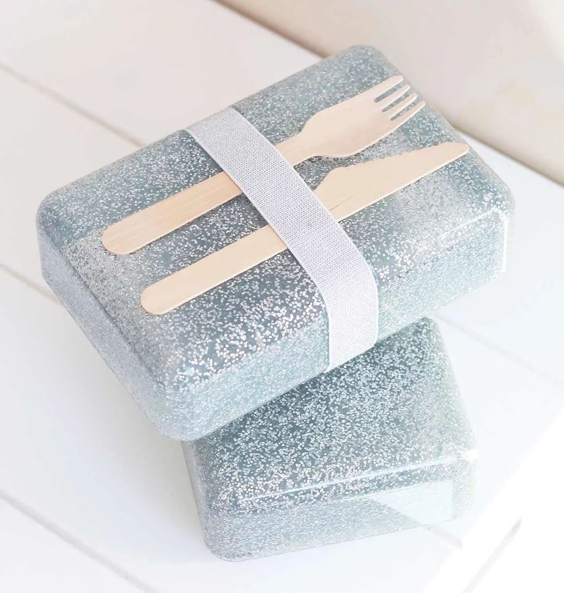 Glitter Lunch Box Silver