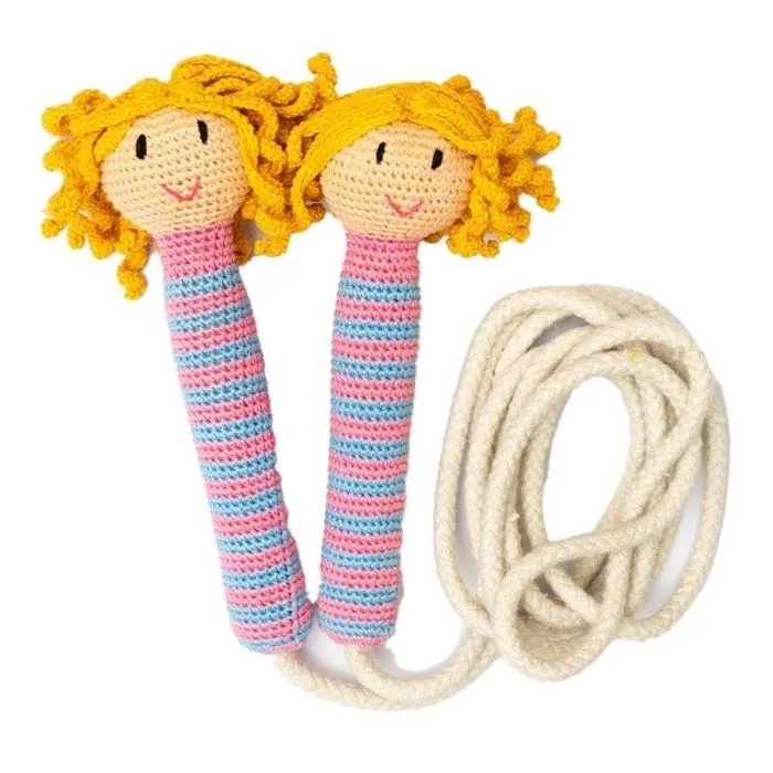 Golden Hair Skipping Rope - Handcrafted Amigurumi