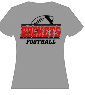 Grey Rockets in red Football shirt