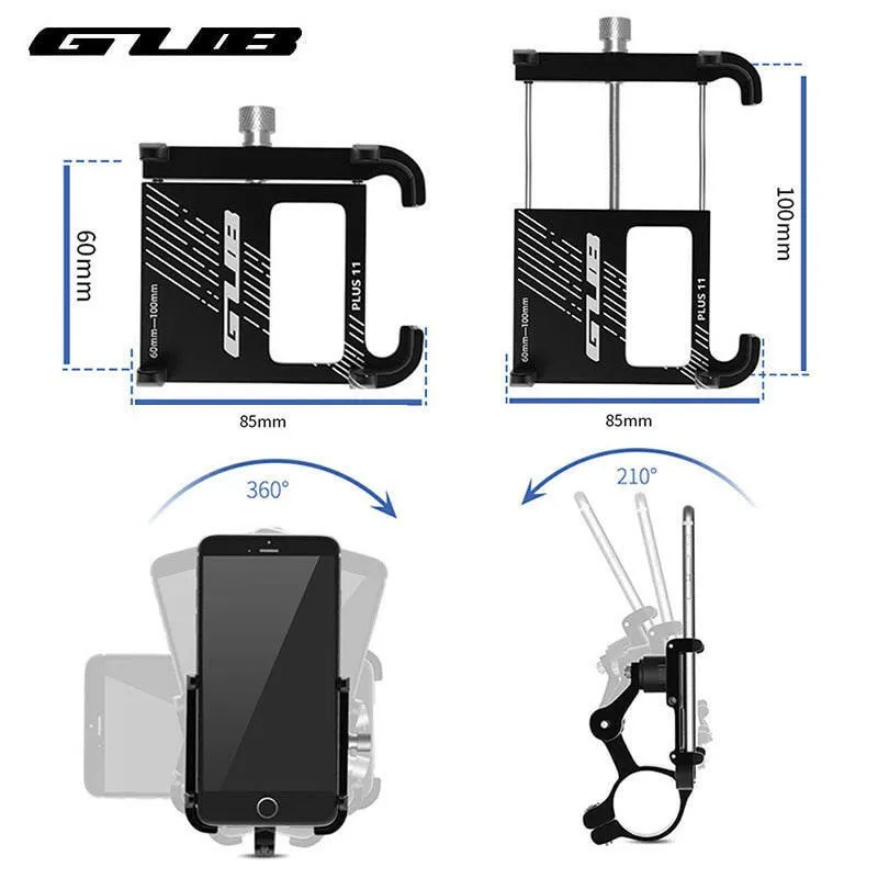 GUB Aluminum Alloy Bike Phone Mount Bicycle Phone Holder Motorcycle Phone Holder Cycling Phone Bracket Bike Accessories