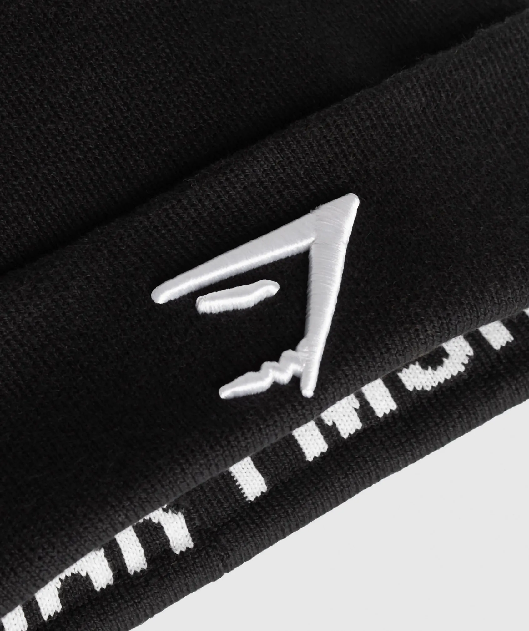 Gymshark Reverse Jacquard Beanie - Black/White