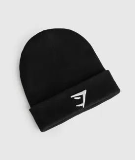 Gymshark Reverse Jacquard Beanie - Black/White