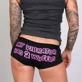 Hot Leathers PTB7254 My Vibrator Has Two Wheels Funny Boy Shorts