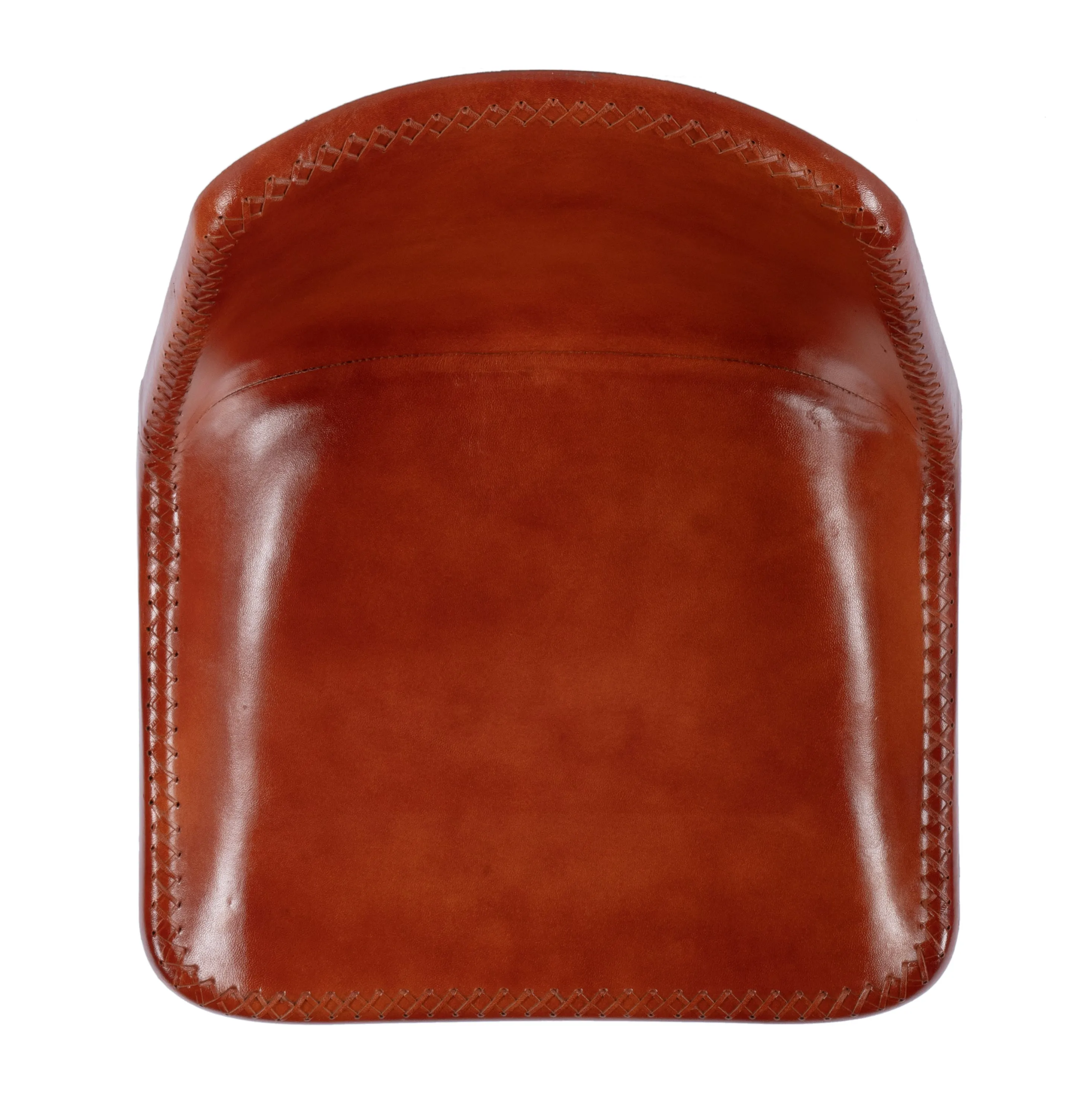 Inland Leather Side Chair in Medium Brown  3673344