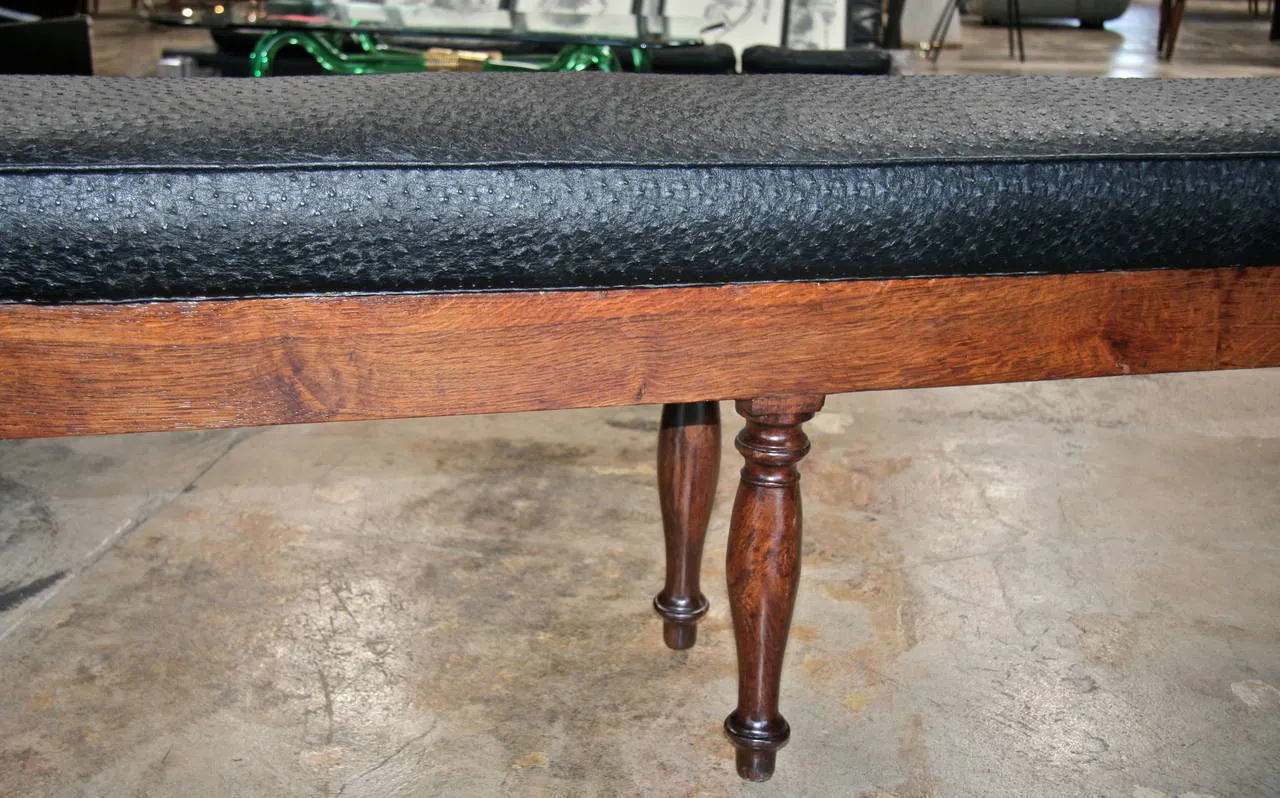 Italian 19th Century Walnut Bench