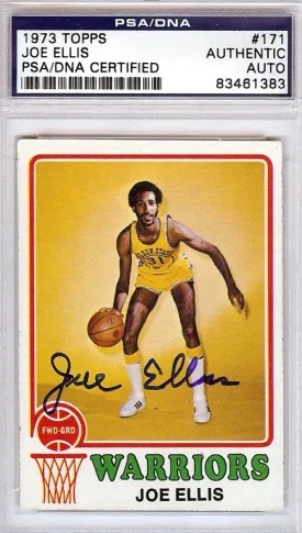 Joe Ellis Autographed 1973 Topps Card #171 Golden State Warriors PSA/DNA #83461383