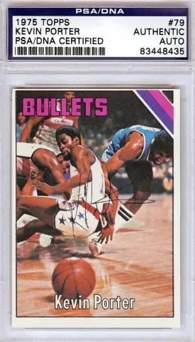 Kevin Porter Autographed 1975 Topps Card #79 Washington Bullets PSA/DNA #83448435