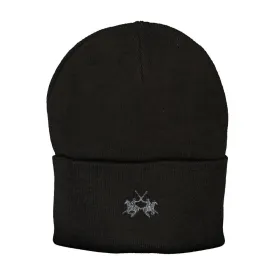 La Martina Black Polyester Hats & Cap