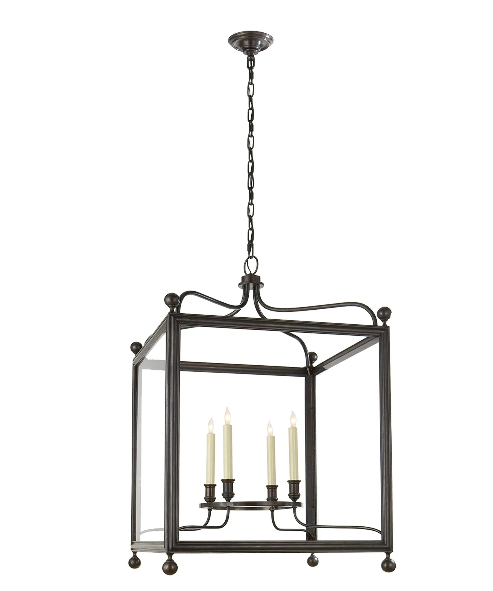 Large Greggory Hanging Lantern, Bronze