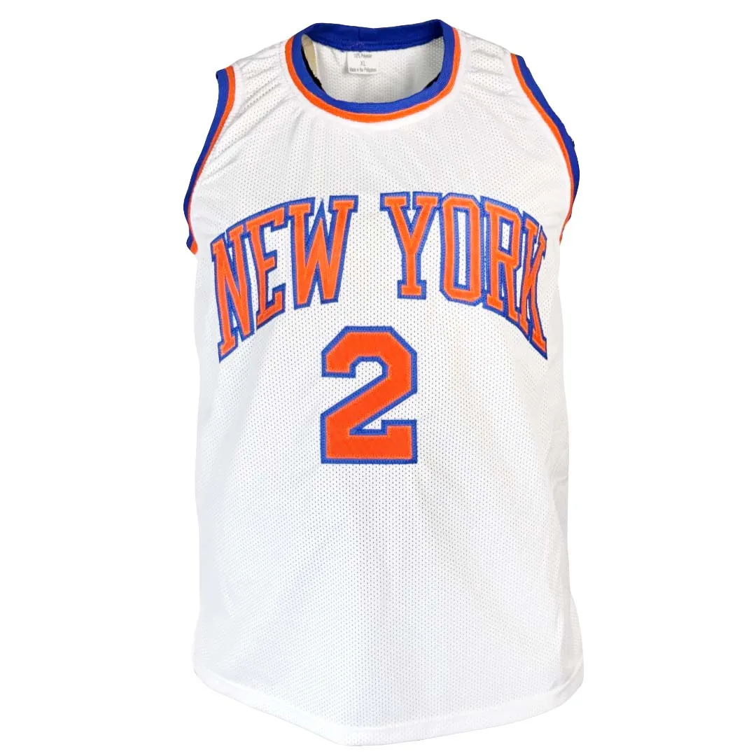 Larry Johnson Signed New York White Basketball Jersey (JSA)