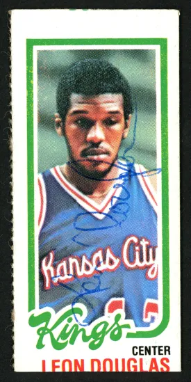 Leon Douglas Autographed 1980-81 Topps Card #85 Kansas City Kings SKU #150266