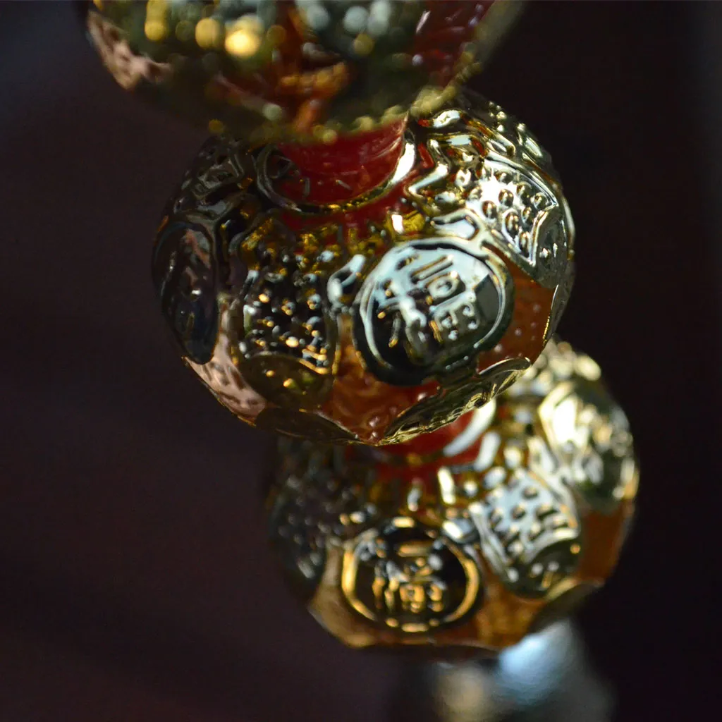 Lucky 5 Gold Lanterns Chinese hanging decoration