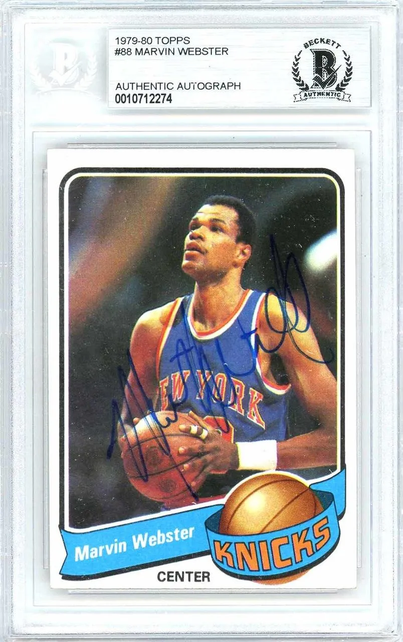 Marvin Webster Autographed 1979-80 Topps Card #88 New York Knicks Beckett BAS #10712274