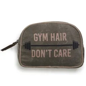 Mona B "Gym Hair Don't Care" Up Cycled Canvas Bag