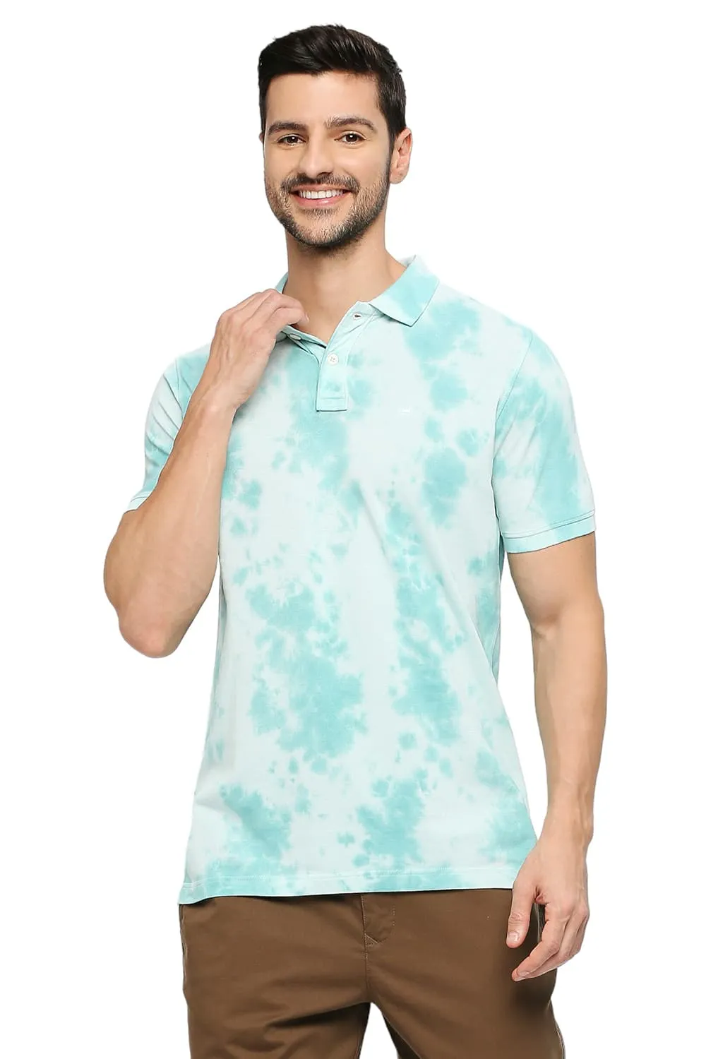 Muscle Fit Cotton Tie Dye Polo T-shirts