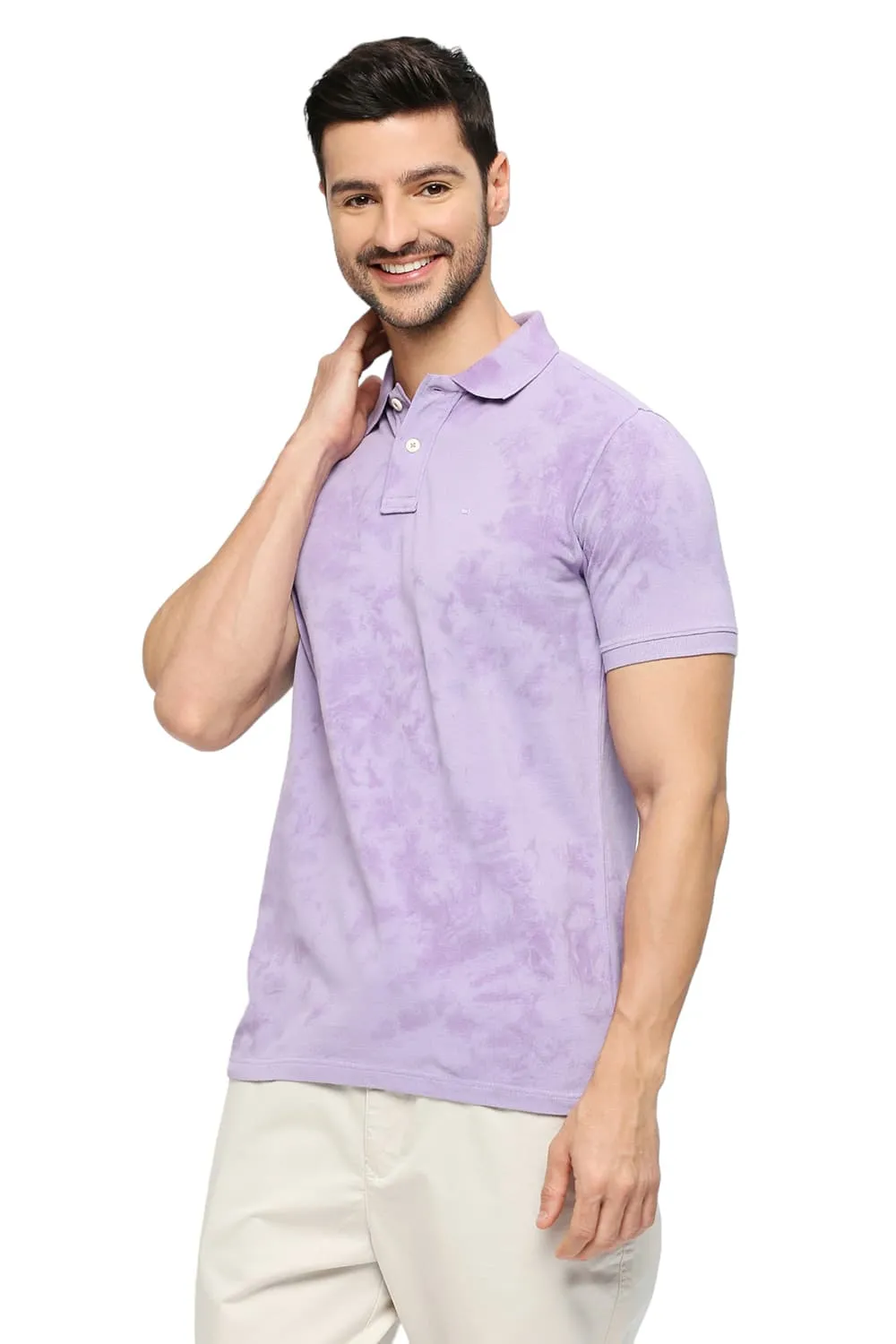 Muscle Fit Cotton Tie Dye Polo T-shirts