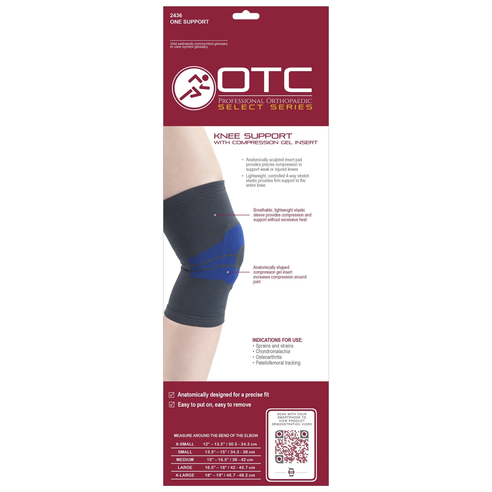 OTC KNEE SUPP W/ GEL INSERT-2436